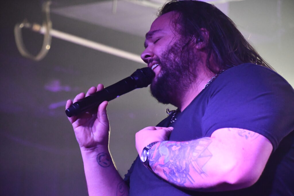 Nathaniel Pulley, frontman for ARCHERS, opening with his band for TFP. Photo credit: Britt Bender