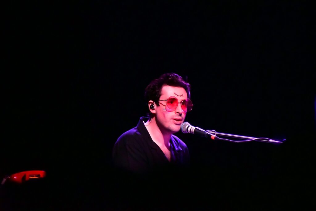 Will Wood, as he performs on keyboard with his backing band, the Tapeworms, at Anthology, in Rochester, NY. Image credit: Britt Bender